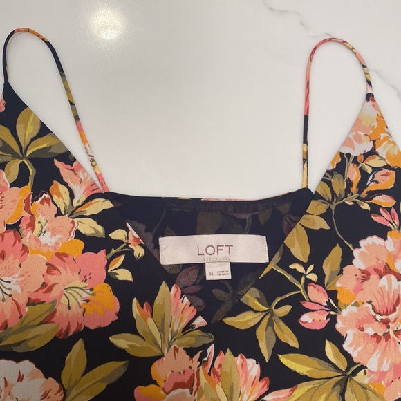 LOFT Floral Print Tank Top - Picture 2 of 3